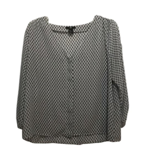 H&M Print Long sleeve Blouse size 14 - Picture 3 of 17